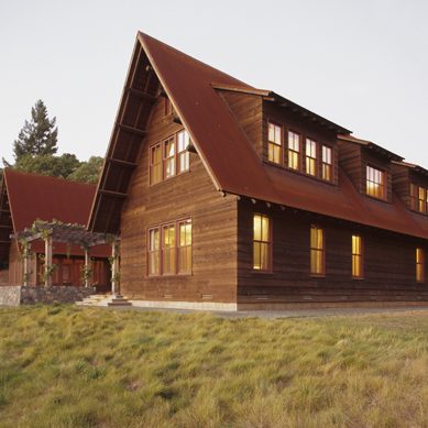 rear elevation dusk